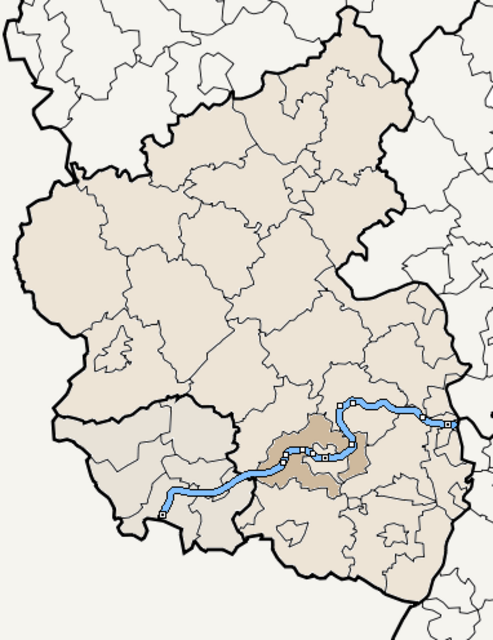 Möglicher Verlauf des Saar-Pfalz-Kanals in Rheinland-Pfalz und Saarland | Foto: Catalunyaesunanacio, Wikipedia (gemeinfreies Bild)
