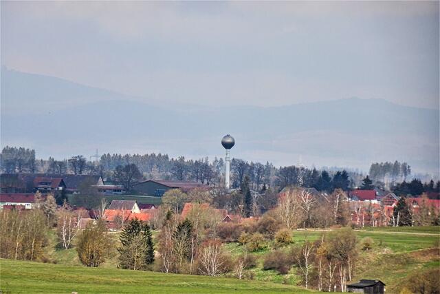 Blick auf den Stieger Wasserturm