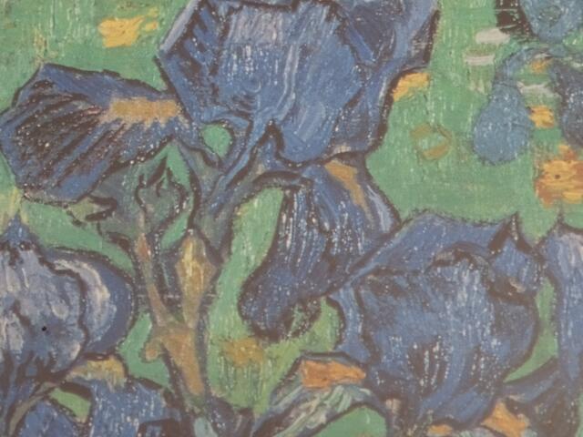 Kalenderblattauschnitt: van Gogh-Lilien.
