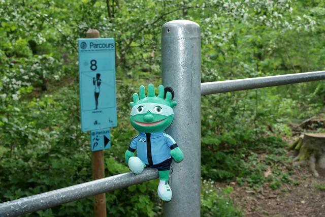 Die Klimmzugstangen sind zu hoch für BuBa.