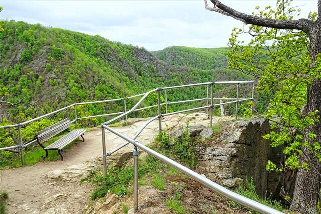 ein Aussichtspunkt an der Rosstrappe