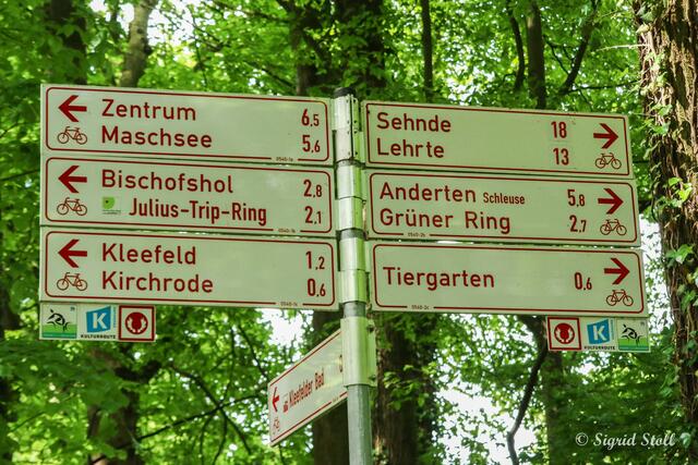 Gut beschilderte Fahrradrouten