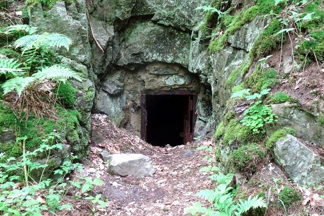 ein alter Stolleneingang im Tiefenbachtal erinnert an die Bergwerktradition im Harz
