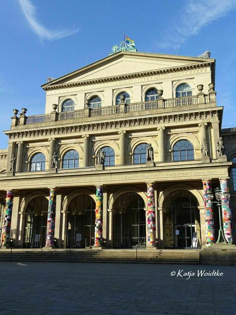 Yarn Bombing Projekt an der Staatsoper Hannover (Foto: Katja Woidtke) | Foto: Katja Woidtke