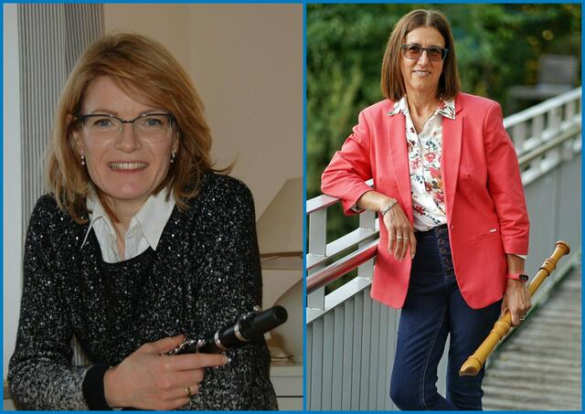 Schulleiterin Heike Mayr-Hof (links) und Geschäftsleiterin Karolina Wörle (rechts) führen die Musikschule Wertingen seit Januar 2019.