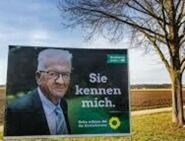Wahl-Plakat Winfried Kretschmann: Sie kennen mich | Foto: © Bild: www.nzz.ch CC