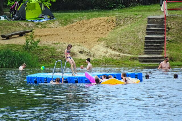 Badeinsel auf dem Birnbaumteich