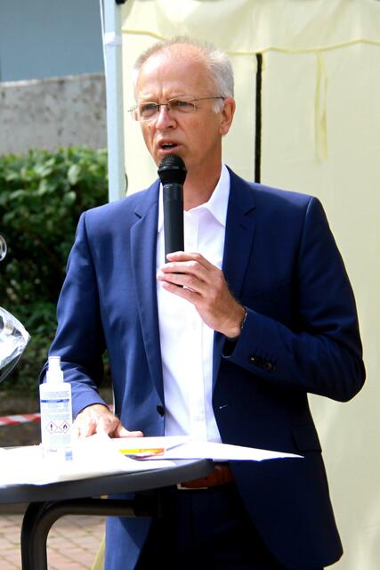 MdL Rainer Fredermann (CDU) bei der landesweiten Kundgebung in Laatzen