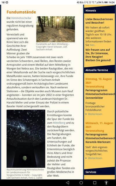 Fundumstände der Himmelscheibe