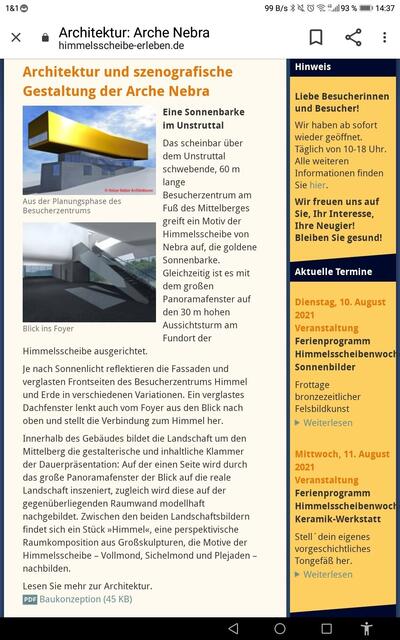 Architektur der Arche Nebra