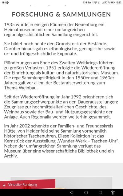Geschichte Schloß Neuenburg