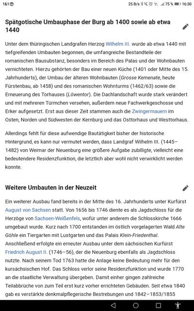 Geschichte Schloß Neuenburg
