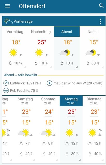 Schöner Urlaub?? Trockenes 🚲-Fahren??? Vorhersage am Tag "2" des 14-Tage-Wettervorhersage-Tests für das https://www.Ferienhaus-Brausewind.de in Otterndorf für Montag, den 23. August 2021: Erstellt am 11. August 2021 um 19 Uhr. - - - Fortsetzung folgt täglich: Bleib' dabei! Stay tuned!!