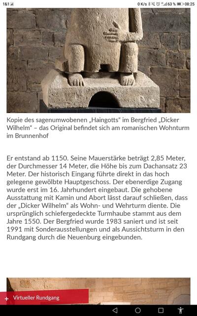 Dicker Wilhelm - Geschichte Schloß Neuenburg