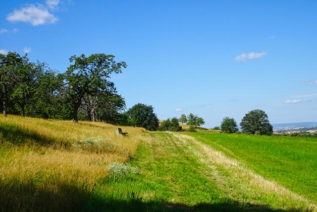 ein Wanderweg führt nördlich unterhalb der Gegensteine vorbei