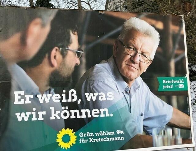 Wahl-Plakat Er weiß, was wir können | Foto: © Bild: www.swp.de CC