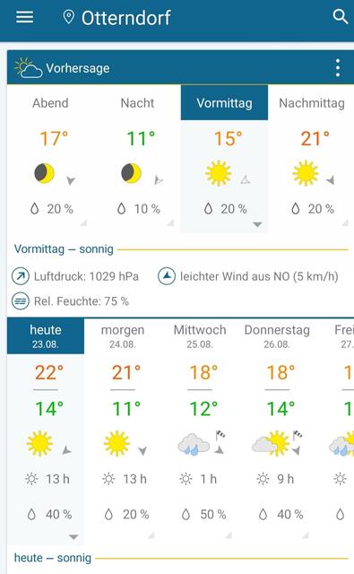 Schöner Urlaub?? Trockenes 🚲-Fahren??? Vorhersage am Tag "14" des 14-Tage-Wettervorhersage-Tests für das https://www.Ferienhaus-Brausewind.de in Otterndorf für Montag, den 23. August 2021: Erstellt am 20. August 2021 um 19 Uhr. - - - Fortsetzung folgt täglich: Bleib' dabei! Stay tuned!!