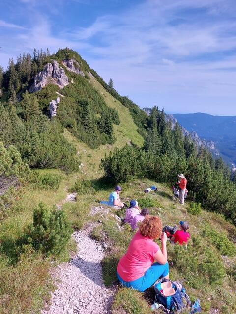 Brotzeit unterhalb der Ahornspitze
