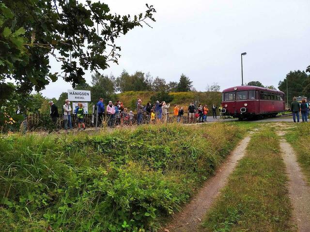 Fahrt am Sonntag. Der Berichterstatter hatte den Schienenbus am Samstag genutzt.