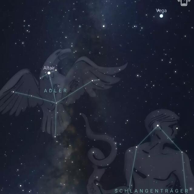 Mit Stellarium eine neue Funktion entdeckt, 
das Taplet einfach gegen den Himmel richten und die Namen der Sterne werden angezeigt !