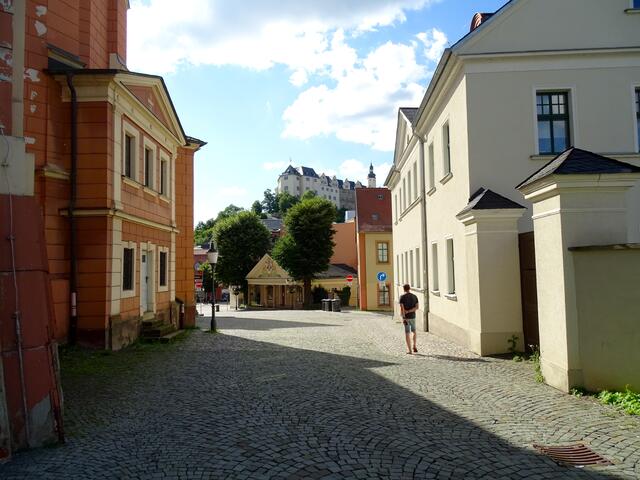 Blick auf Schloss und Stadtkirche