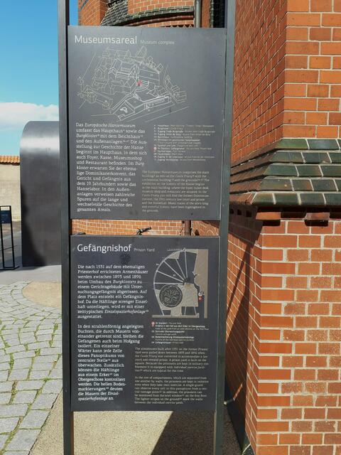 Schautafel "Museumsareal" und "Gefängnishof"