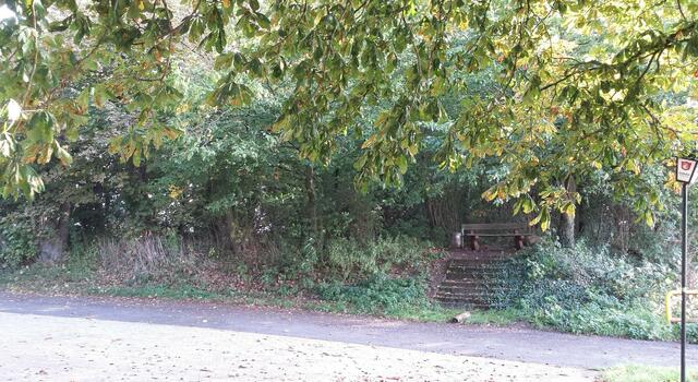 Sitzgelegenheit auf dem Aschenbergsgelände