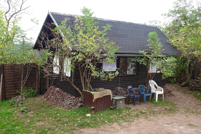 das Vereinshaus auf der Burgruine Ebersburg