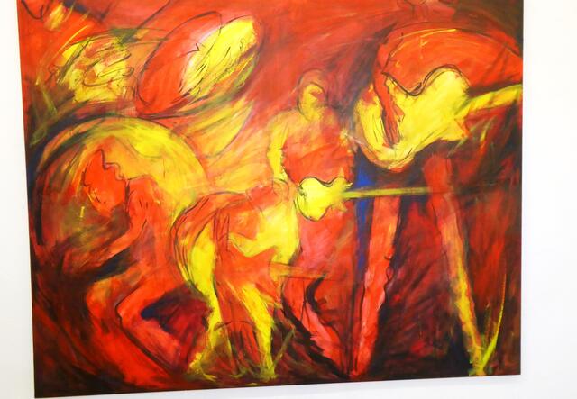 Acryl auf Leinwand: Tomorrow, Finale – Marlit Peikert: „Ich wollte Musik malen“.