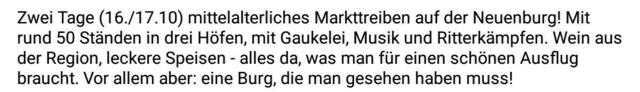 Mittelalter auf der Neuenburg Freyburg (Oktober 2021)!