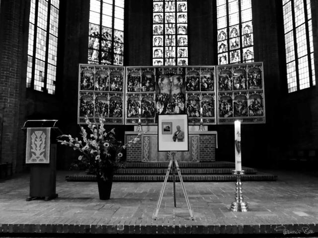 Altar mit Foto von Ecki