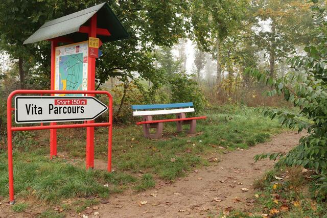 Zugang zum Kahler Vita Parcours an der Königsberger Straße