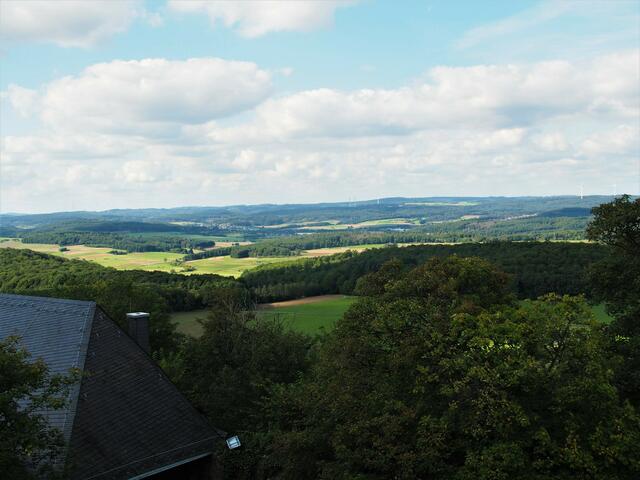 Blick vom obersten Burgzimmer der Burg Hohensolms in Richtung Aartalsee. Foto: Wolfgang Döhler