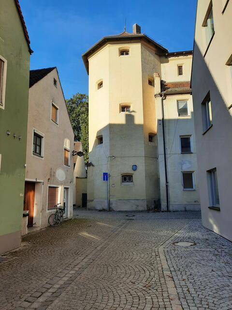 Der Alte Gefängnisturm in Schrobenhausens schöner kulturinteressierter Altstadt