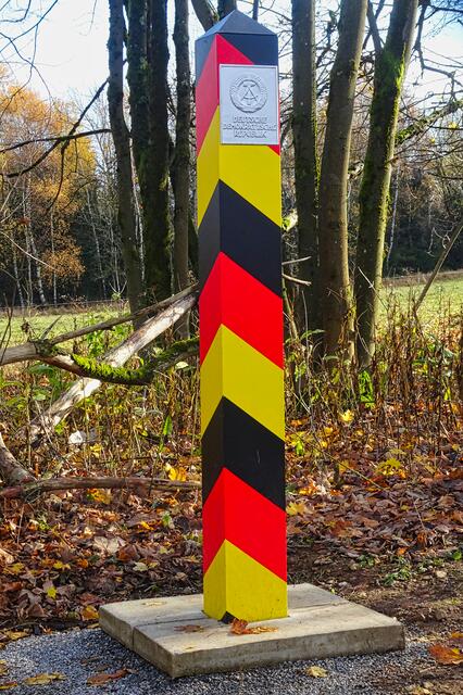Grenzsäule am Parkplatz in Hohegeiß