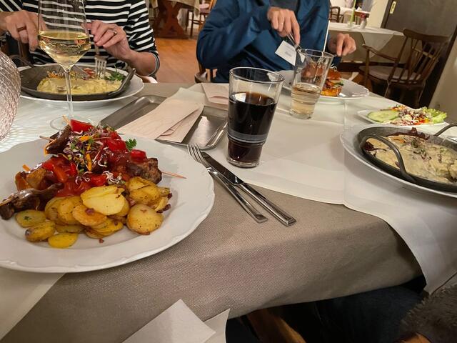 Das Abendessen könnte nicht besser sein!