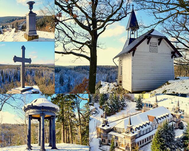 Collage Klippenwanderung im Winter