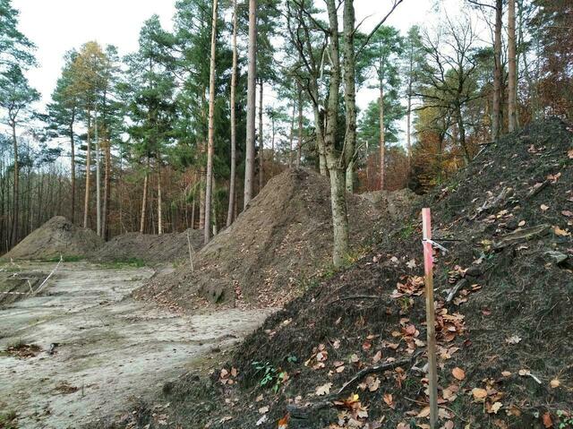 Monate nach dem Abzug der Kampfmittelräumfirma. Ein irritierender Anblick im Naturschutzgebiet Brand in der Nähe von Nienhagen.