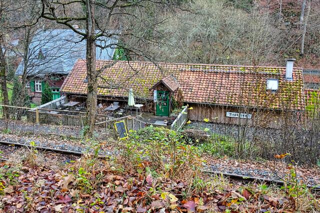 Scheunencafe am Haltepunkt der Selketalbahn Drahtzug