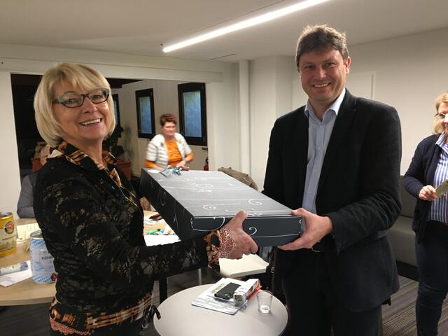 Die Bürgermeister von Meitingen und Pouzauges, Dr. Michael Higl und Michelle Devanne, bei der gemeinsamen Komiteesitzung im Oktober. | Foto: Partnerschaftskomitee