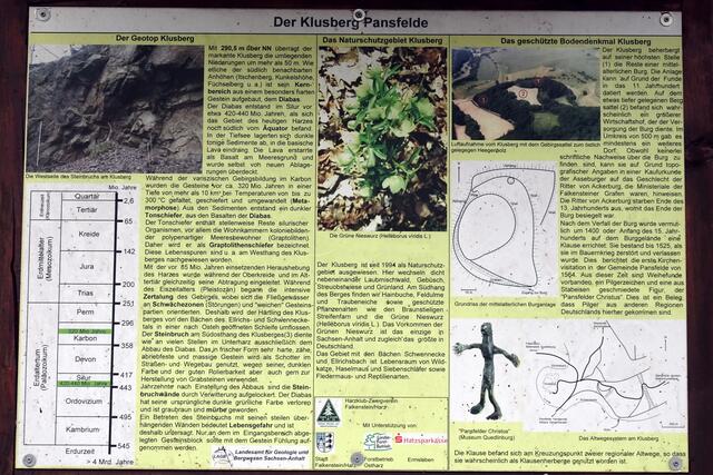 Infotafel am Klusberg