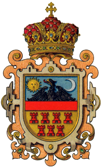 Wappen des Großfürstentums Siebenbürgen von 1765 bis 1867 > Gemeinfrei > https://de.wikipedia.org/wiki/Siebenb%C3%BCrgen#/media/Datei:Wappen_Gro%C3%9Ff%C3%BCrstentum_Siebenb%C3%BCrgen.png | Foto: wie vor