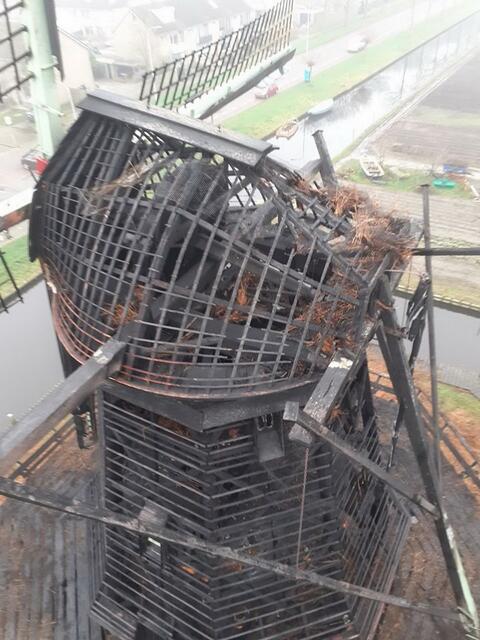 diese Drohnenaufnahme zeigt die Brandruine am 01.01.2020 | Foto: Arie Ruiter