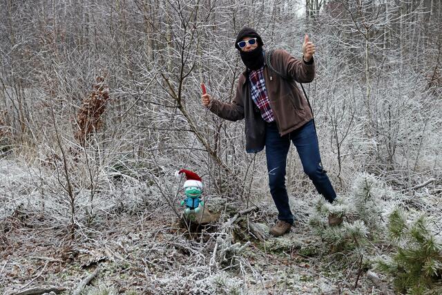 Auch wenn es kalt ist - Danny Danger ist für die Bäume da.