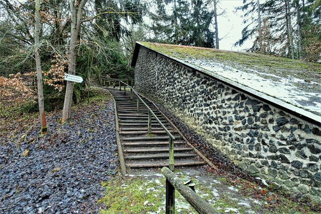 Aufgang zum Glasebacher Besucherbergwerk
