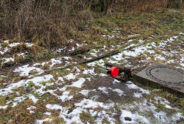 Teile der Gleisanlagen des Glasebacher Stollens sind noch heute vorhanden