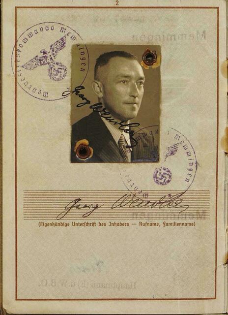 Wehrpass des Bürgermeisters Georg Wendler , BA Berlin