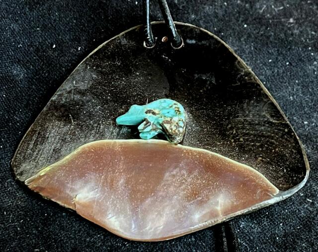 Türkis-bär auf Muschelschale