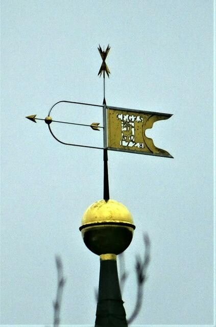 die Wetterfahne, im Wappen der Stolberger Fürsten ist ein Hirsch enthalten