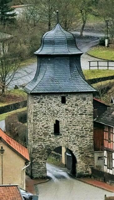 das Rittertor vom Schloss aus gesehen